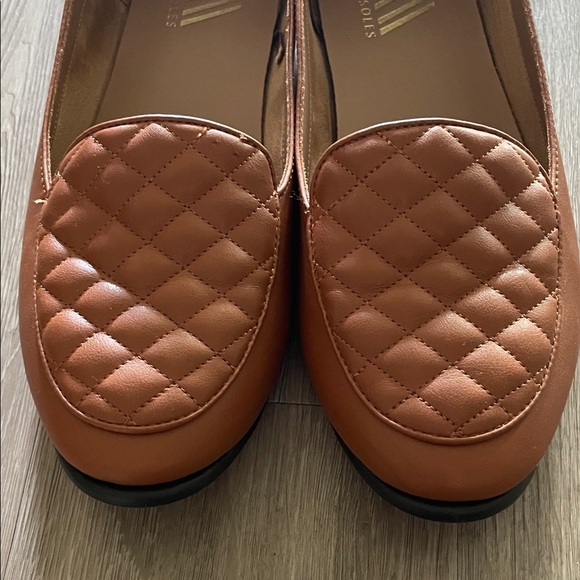 AEROSOLES Women Quilted Brown Loafers Size 11 Wide Quiet Luxury Business Causal - Picture 2 of 10